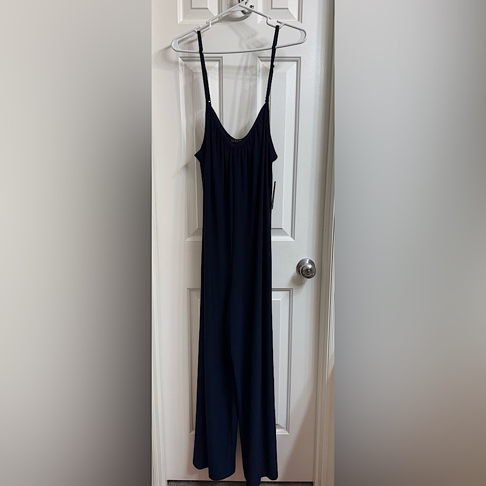 Tiana B. Elegant Navy Blue Sleeveless Jumpsuit, NEW with Tags, Size Medium